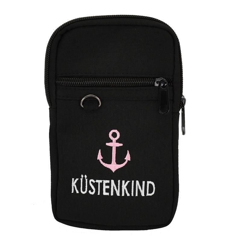 Handtasche Brusttasche Crossbag Küstenkind Handytasche Gürteltasche schwarz